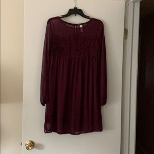 Burgundy Xhilaration Dress